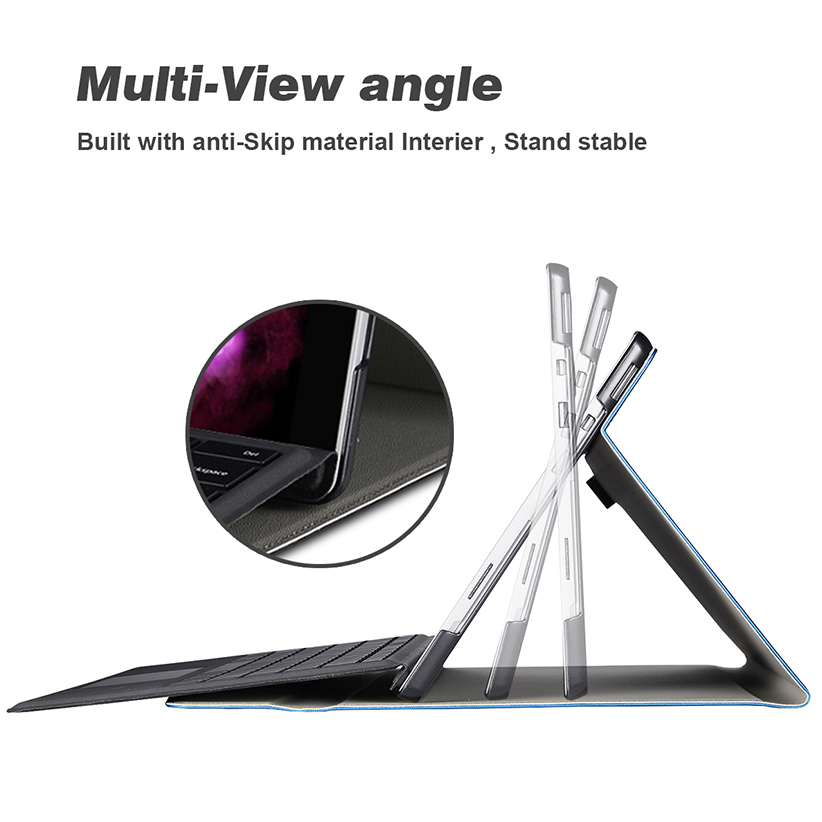 Protective Case for 10.5 Inch Microsoft Surface Go 3 2021 / Surface Go 2 2020/10 Inch Surface Go 2018, Slim Light Smart Cover Stand Hard Shell, Compatible with Surface Type Cover